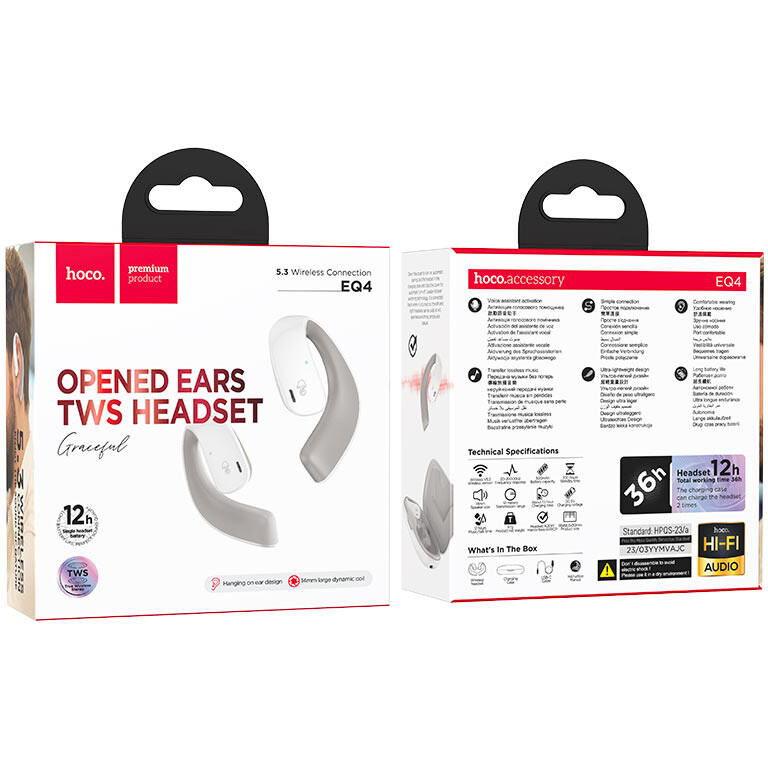 Гарнитура HOCO EQ4 Graceful White - 6931474798602 - фото 3