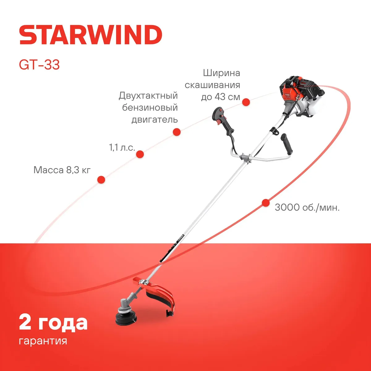 Триммер Starwind GT-33 - фото 7