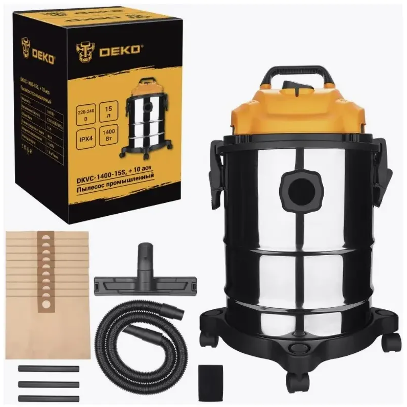 Профессиональный пылесос DEKO DKVC-1400-15S (083-1061) - фото 2