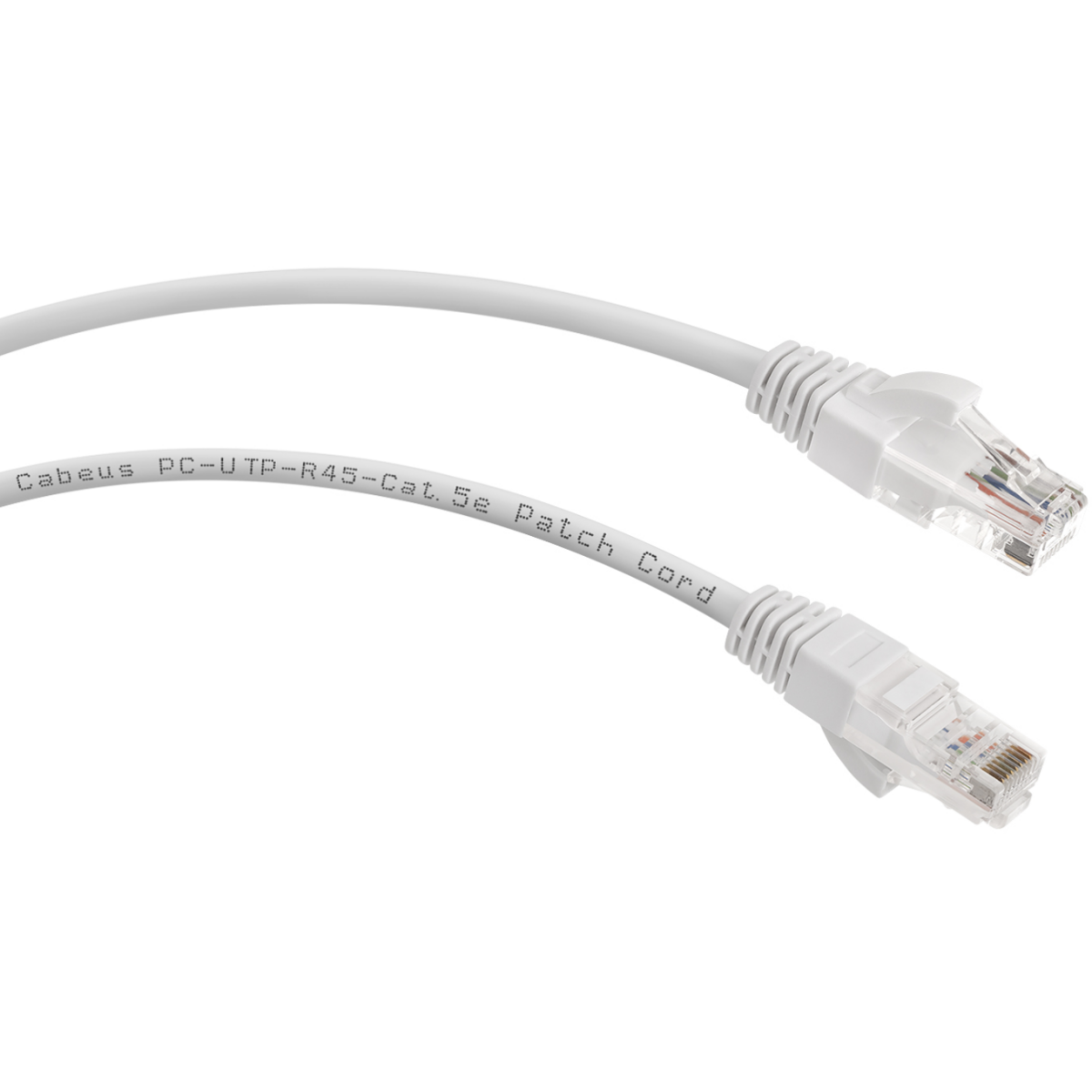 Патч-корд Cabeus PC-UTP-RJ45-Cat.5e-0.3m-WH, 0.3м