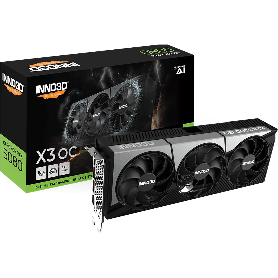 Видеокарта NVIDIA GeForce RTX 5080 INNO3D X3 OC 16Gb (N50803-16D7X-17603930) - фото 4