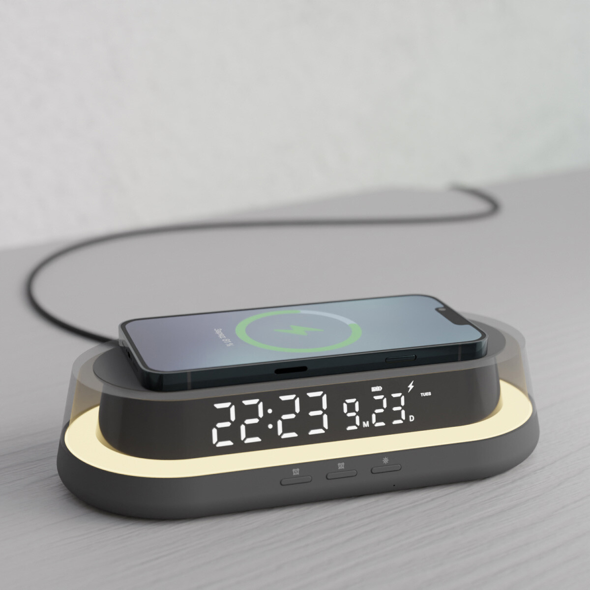 Часы-будильник Lyambda WCW101-BK Black - фото 3