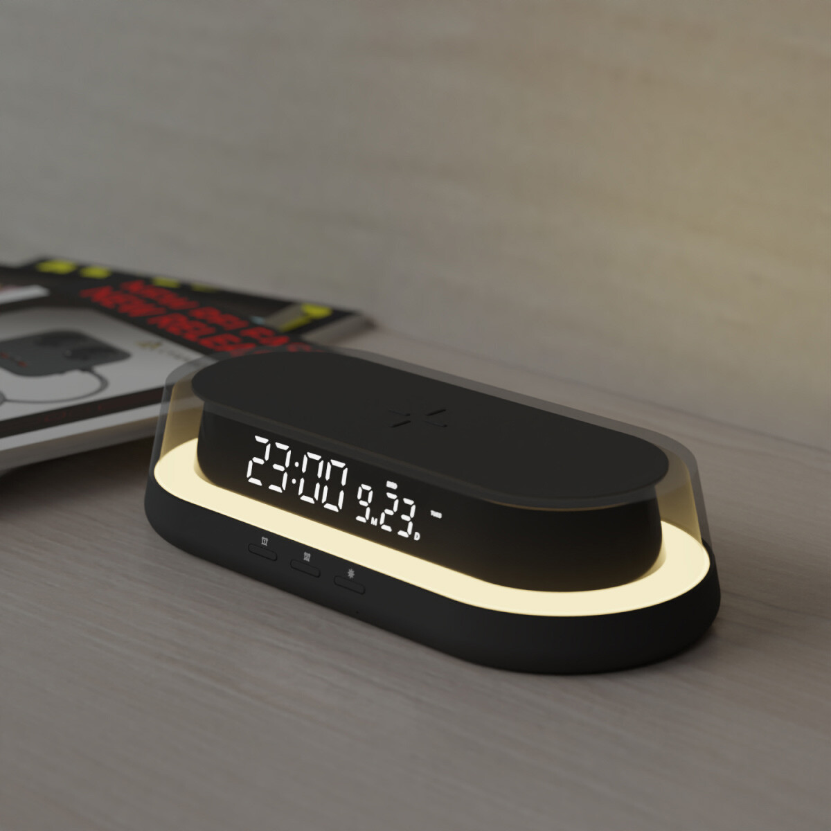 Часы-будильник Lyambda WCW101-BK Black - фото 4