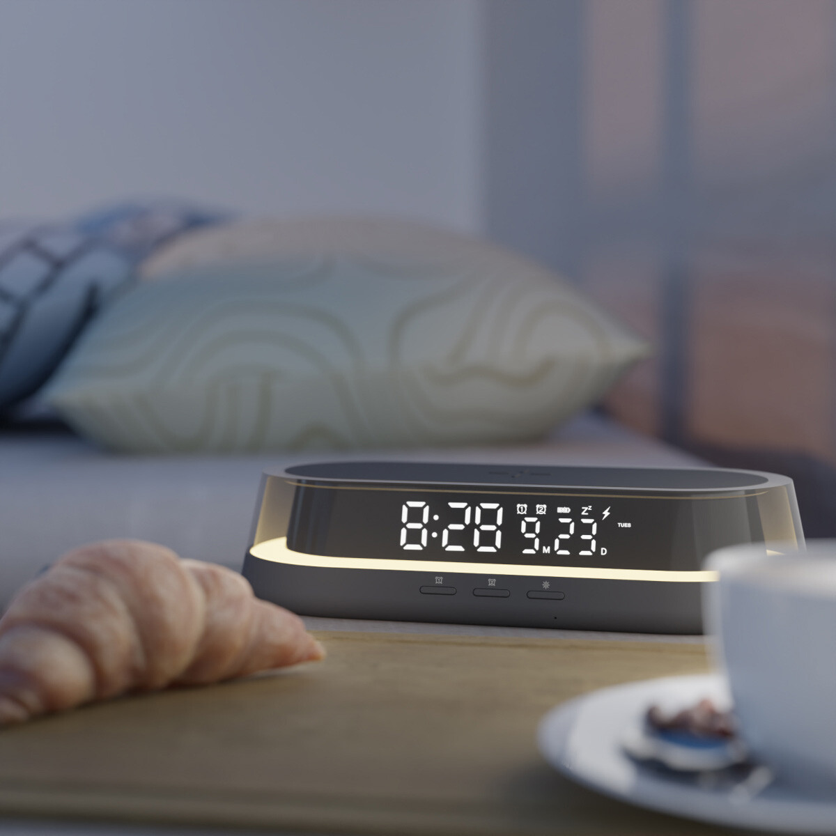 Часы-будильник Lyambda WCW101-BK Black - фото 6