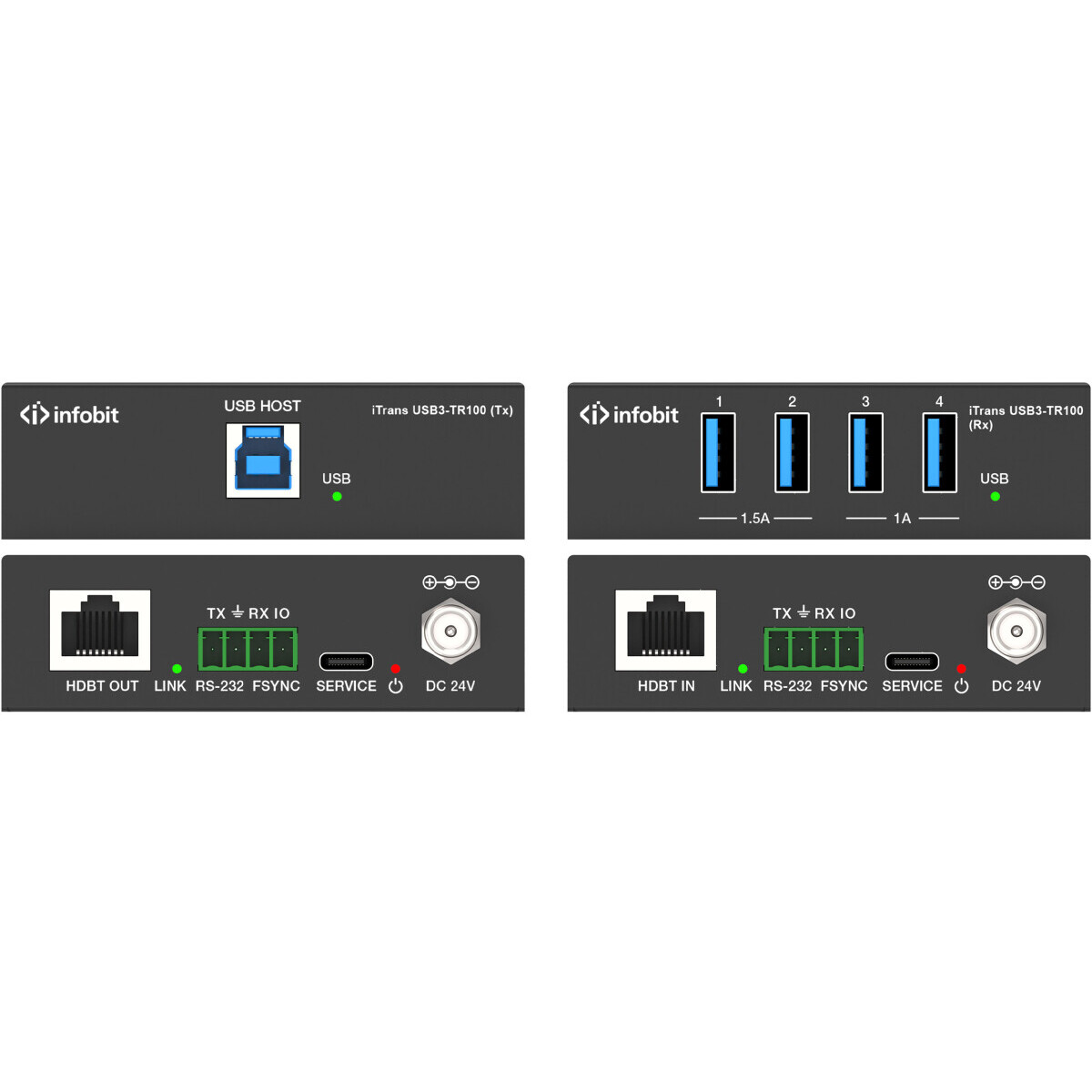 Удлинитель USB Infobit iTrans USB3-TR100 - фото 4