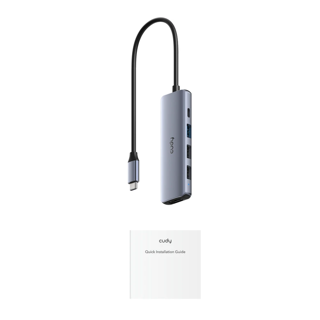 Док-станция Cudy 5-IN-1 USB-C Hub (UH405) - фото 2