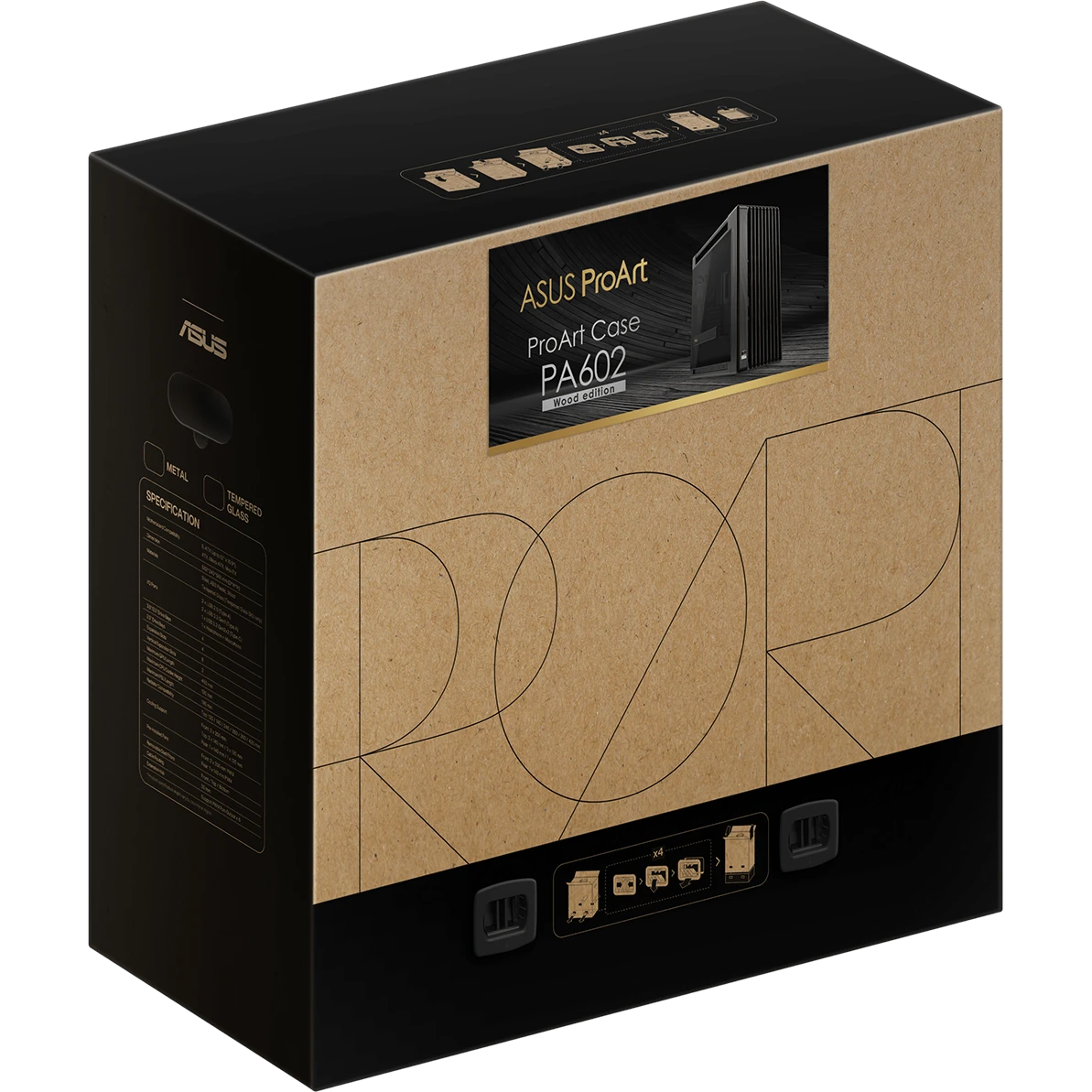 Корпус ASUS ProArt PA602 Wood Edition Tempered Glass Panel Black - 90DC00J0-B09010 - фото 18