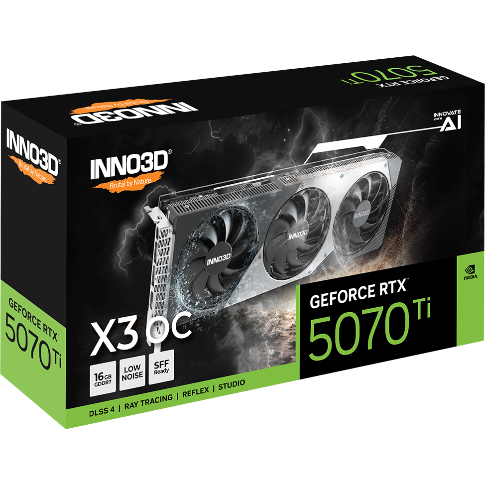 Видеокарта NVIDIA GeForce RTX 5070 Ti INNO3D X3 OC 16Gb (N507T3-16D7X-176068N) - фото 4