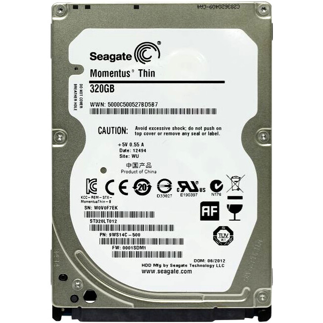 Жёсткий диск 320Gb SATA-II Seagate Momentus Thin (ST320LT012)