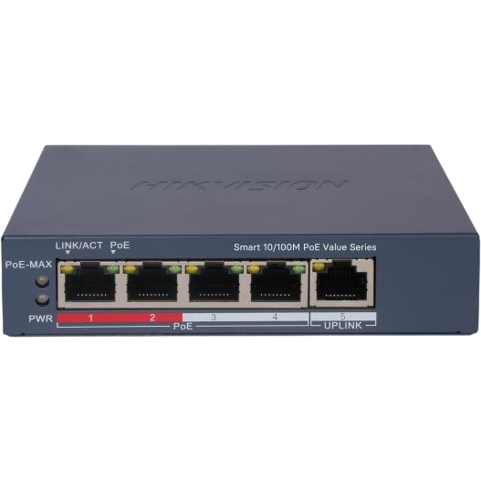 Коммутатор (свитч) Hikvision DS-3E1105P-EI/M
