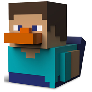 Фигурка-утка Numskull TUBBZ Minecraft: Steve (Mini Edition) - NS5208