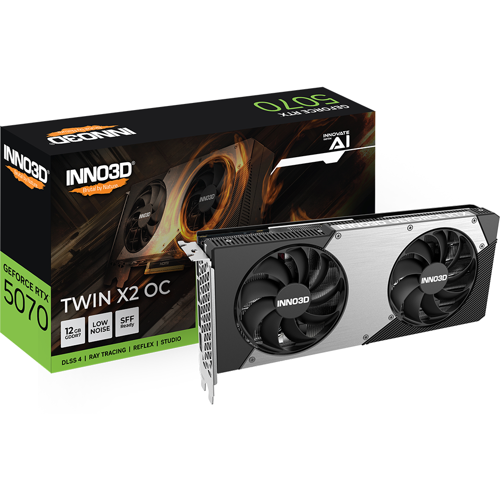 Видеокарта NVIDIA GeForce RTX 5070 INNO3D X2 OC 12Gb (N50702-12D7X-195064N) - фото 4
