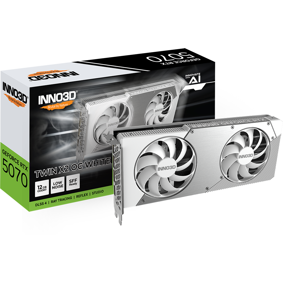Видеокарта NVIDIA GeForce RTX 5070 INNO3D X2 OC White 12Gb (N50702-12D7X-195064W) - фото 4