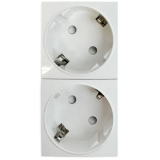 Электрическая розетка Filum FL-PWS-2P-WH