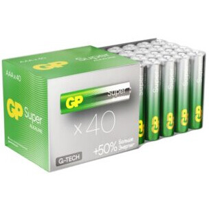 Батарейка GP 24A Super Alkaline (AAA, 40 шт.) (24AA21-2CRSWC40)