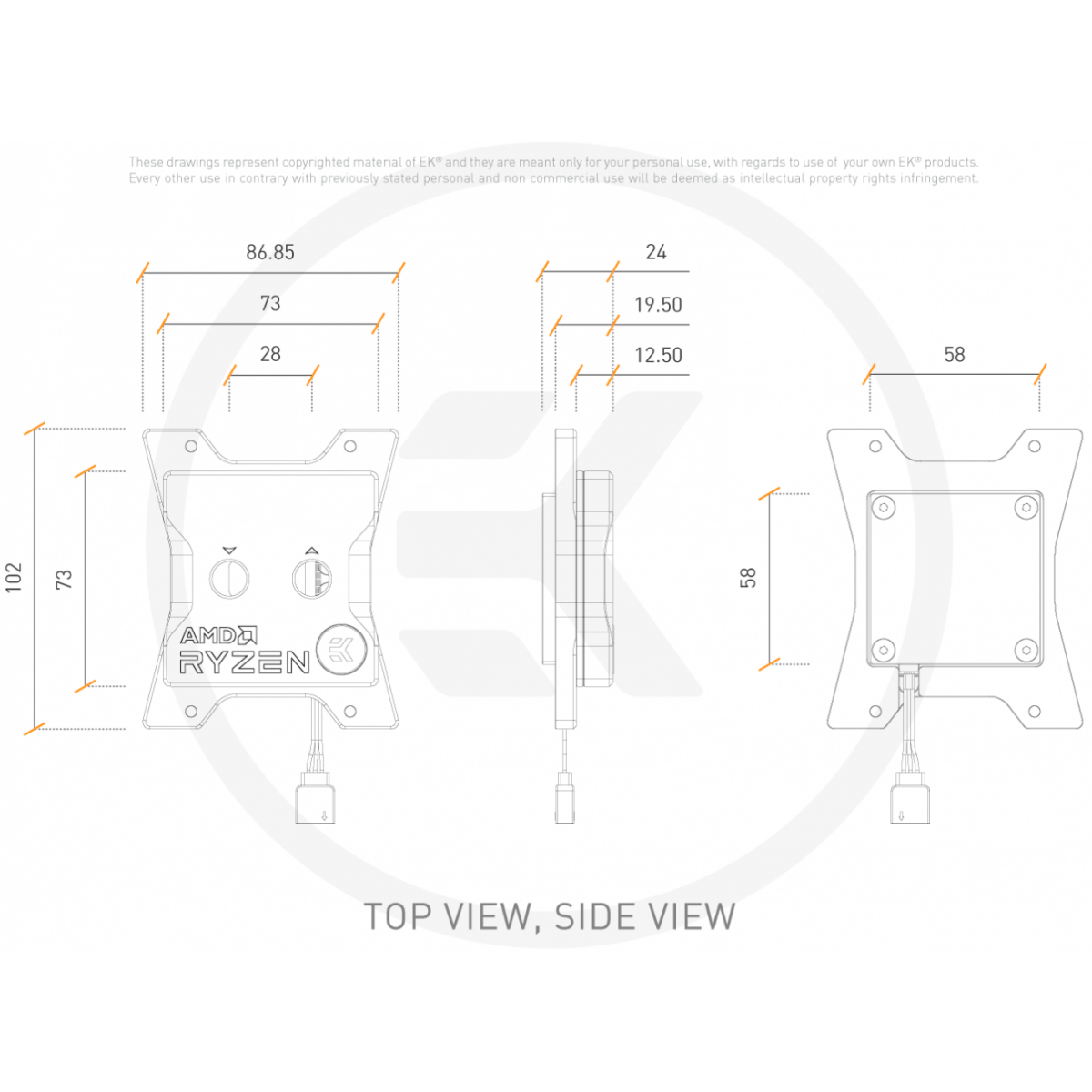 Водоблок для процессора EKWB EK-Quantum Velocity D-RGB - AMD Ryzen Edition (3831109833407) - фото 4