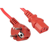 Кабель питания Schuko - C13, 1.8м, Cabeus PC-186-VDE-1.8M-RD