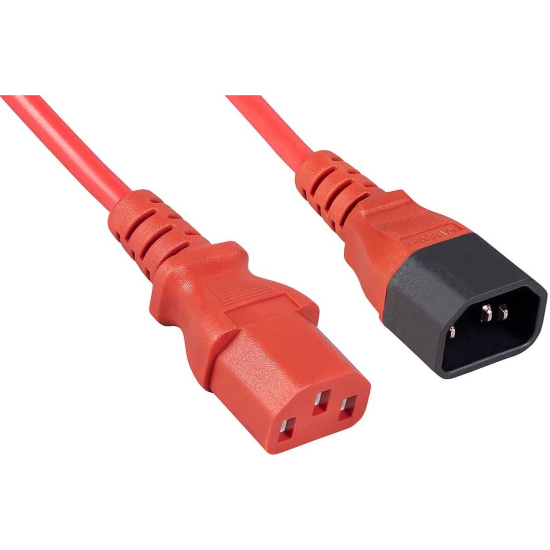 Кабель питания C13 - C14, 1.8м, Cabeus PC-189-VDE-1.5-1.8M-RD