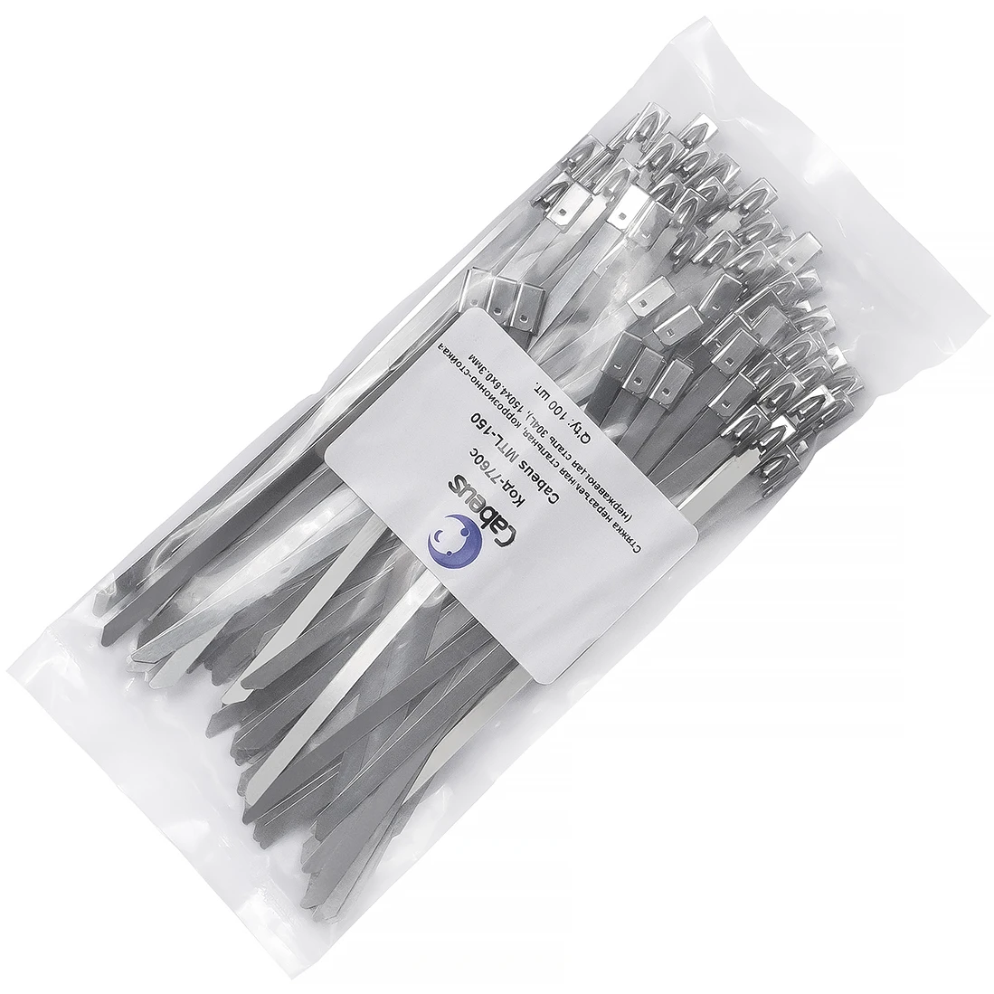 Кабельная стяжка Cabeus MTL-150, 100 шт. - фото 2