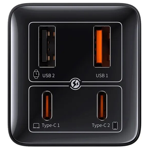 Сетевое зарядное устройство Baseus GaN6 Pro Cluster Black (P10162705112-00) - фото 6