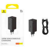 Сетевое зарядное устройство Baseus GaN6 Pro Cluster Black (P10162705112-00)
