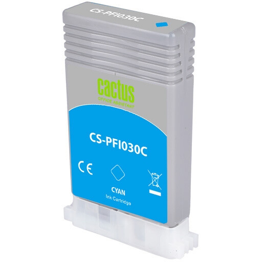 Картридж Cactus CS-PFI030C Cyan - фото 2