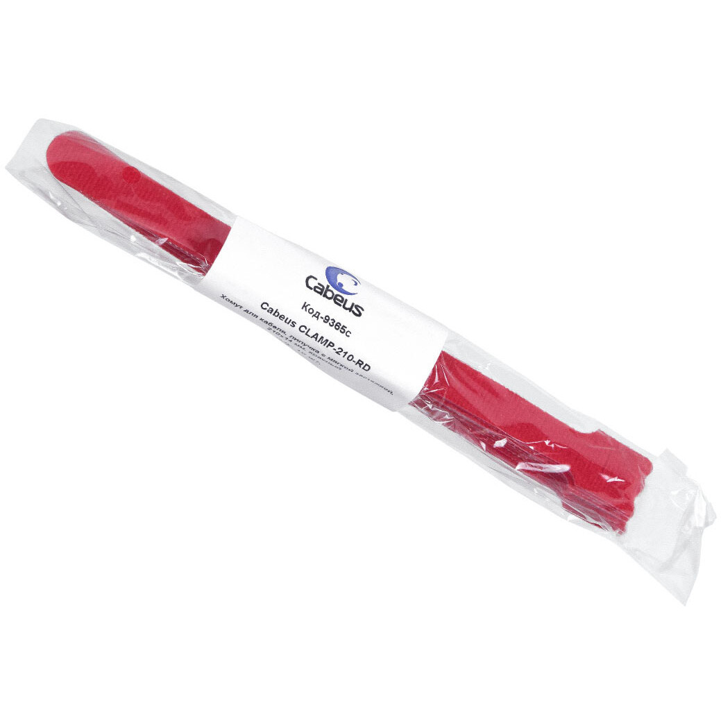 Кабельная стяжка Cabeus CLAMP-210-RD, 10 шт. - фото 2