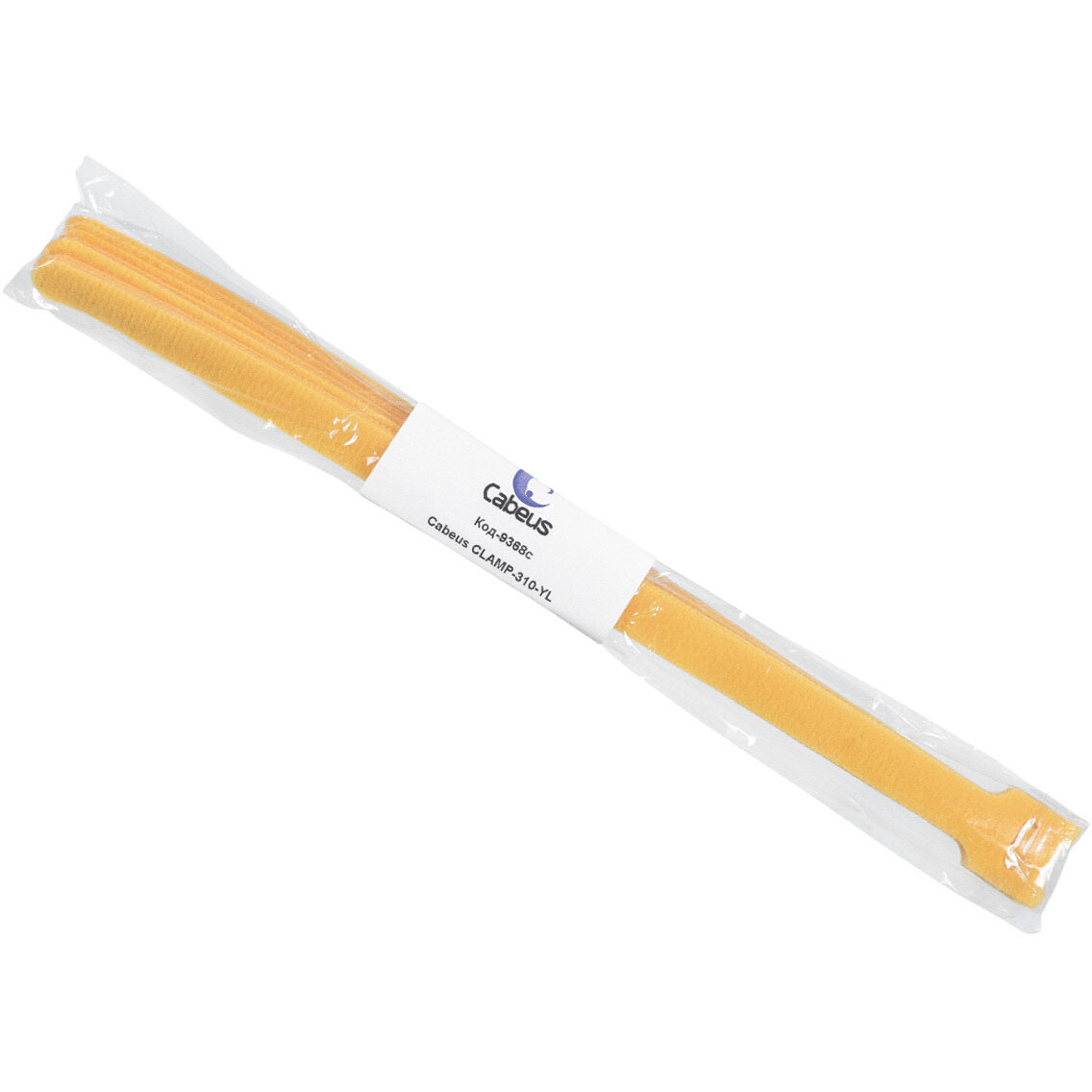 Кабельная стяжка Cabeus CLAMP-310-YL, 10 шт.
