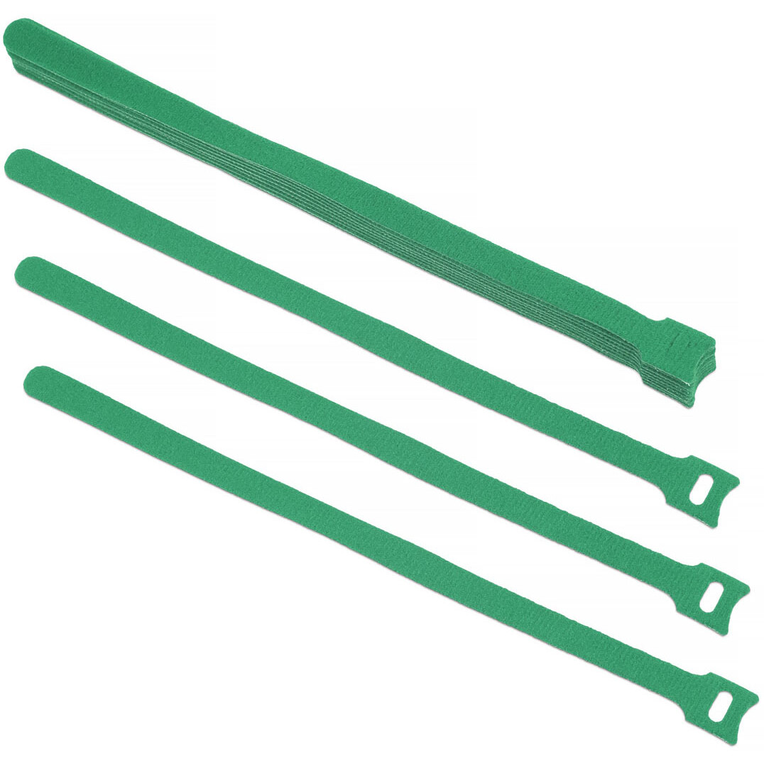 Кабельная стяжка Cabeus CLAMP-310-GN, 10 шт.