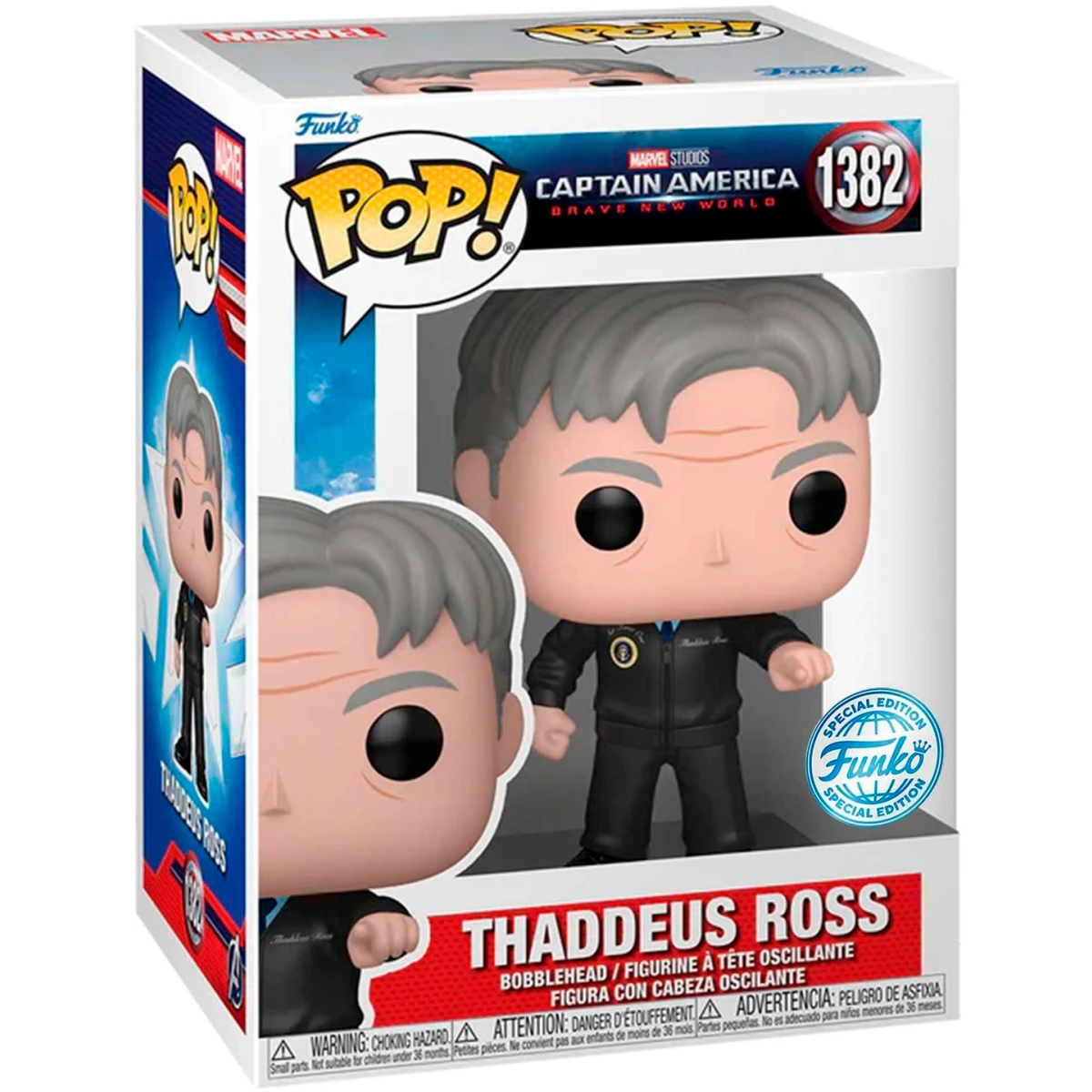 Фигурка Funko POP! Bobble Marvel Captain America BNW Thaddeus Ross - 78569 - фото 2