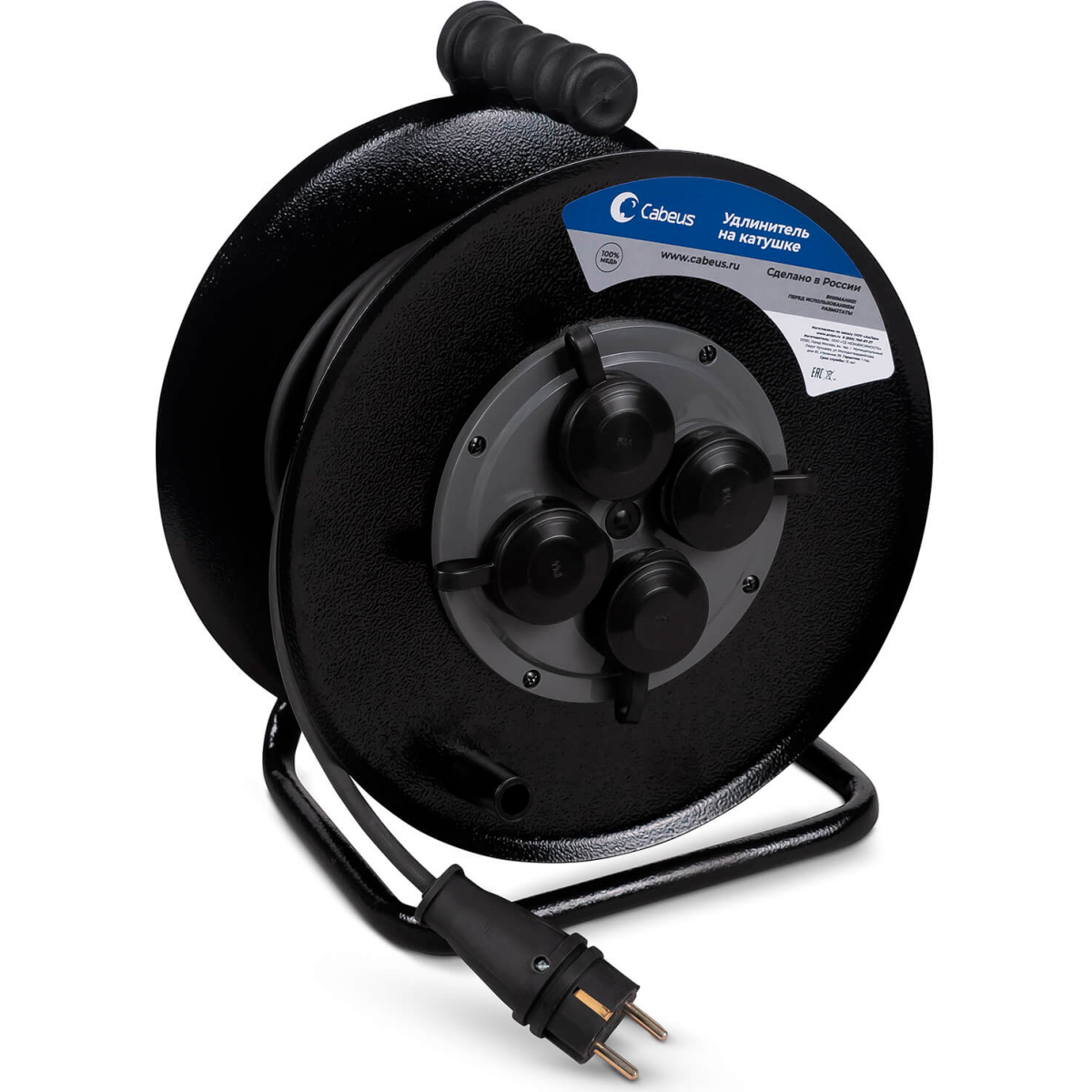 Сетевой удлинитель Cabeus EC-C-4.0-FR-G-50-IP44