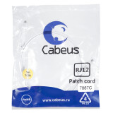 Телефонный кабель Cabeus PC-TEL-RJ12-1m, 1м