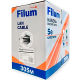 Бухта Filum FL-LITE-5E-UUTP4-24AWG-PVC-305-GY, 305м