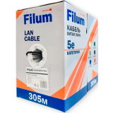 Бухта Filum FL-PF-5E-UUTP4-24AWG-PE-305-BK, 305м