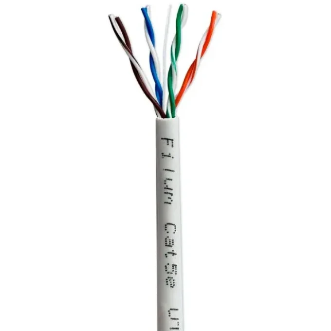 Бухта Filum FL-PF-5E-UUTP4-24AWG-PVC-305-GY, 305м