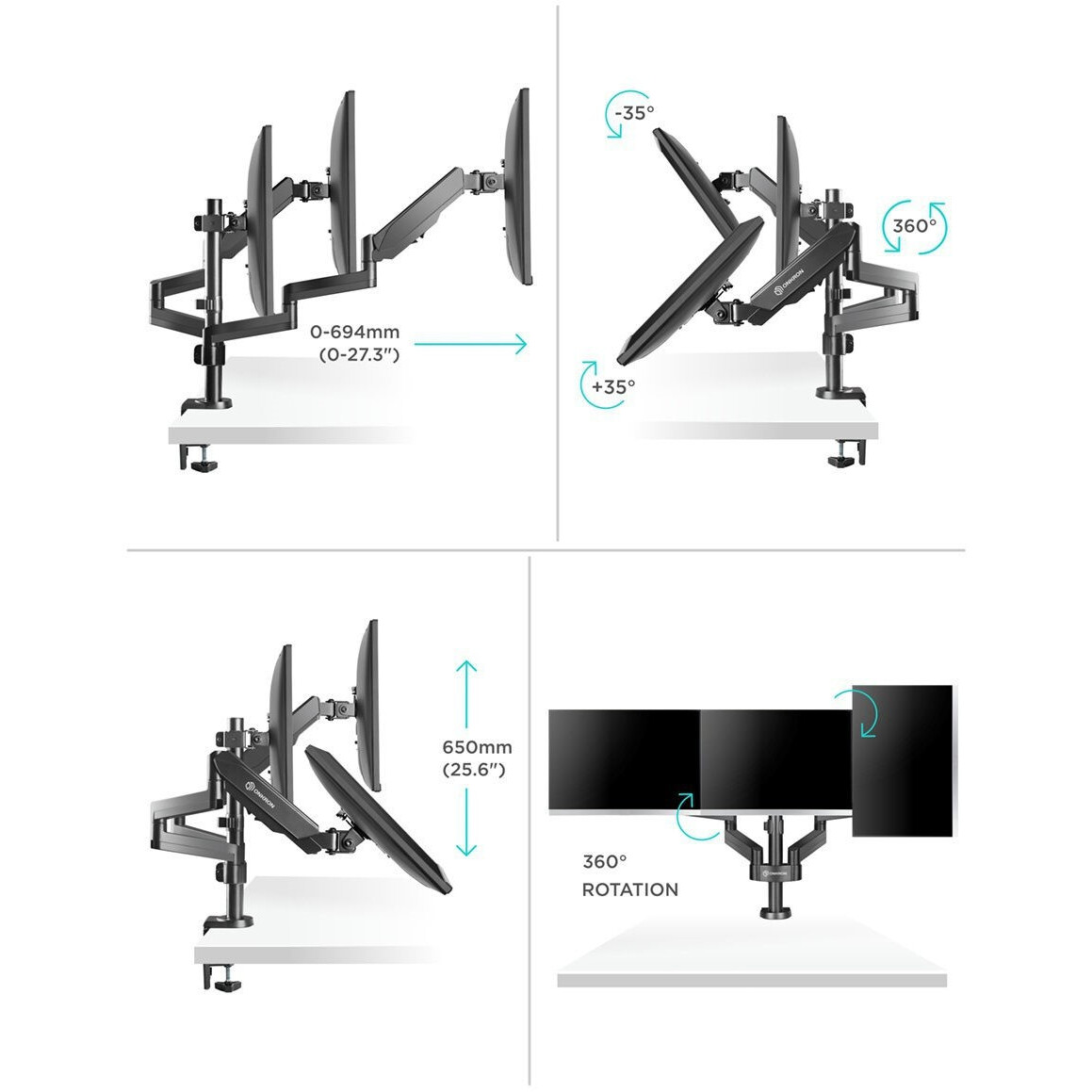 Кронштейн Onkron G280 Black - G280-B - фото 3