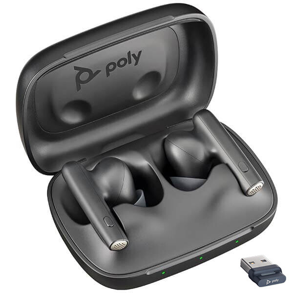 Гарнитура Plantronics (Poly) Voyager Free 60 UC Carbon Black Earbuds + BT700 USB-A Adapter - 7Y8H3AA - фото 2