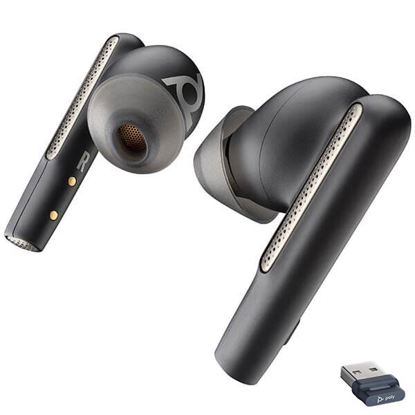 Гарнитура Plantronics (Poly) Voyager Free 60 UC Carbon Black Earbuds + BT700 USB-A Adapter - 7Y8H3AA - фото 4