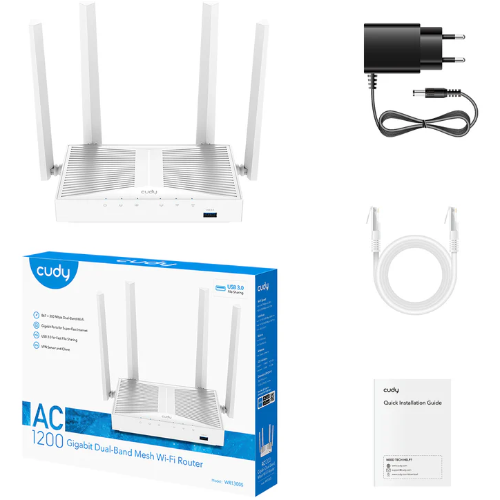 Wi-Fi маршрутизатор (роутер) Cudy WR1300S - фото 3