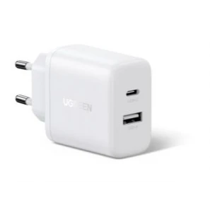 Сетевое зарядное устройство UGREEN 20W Dual White (X227) - 45310