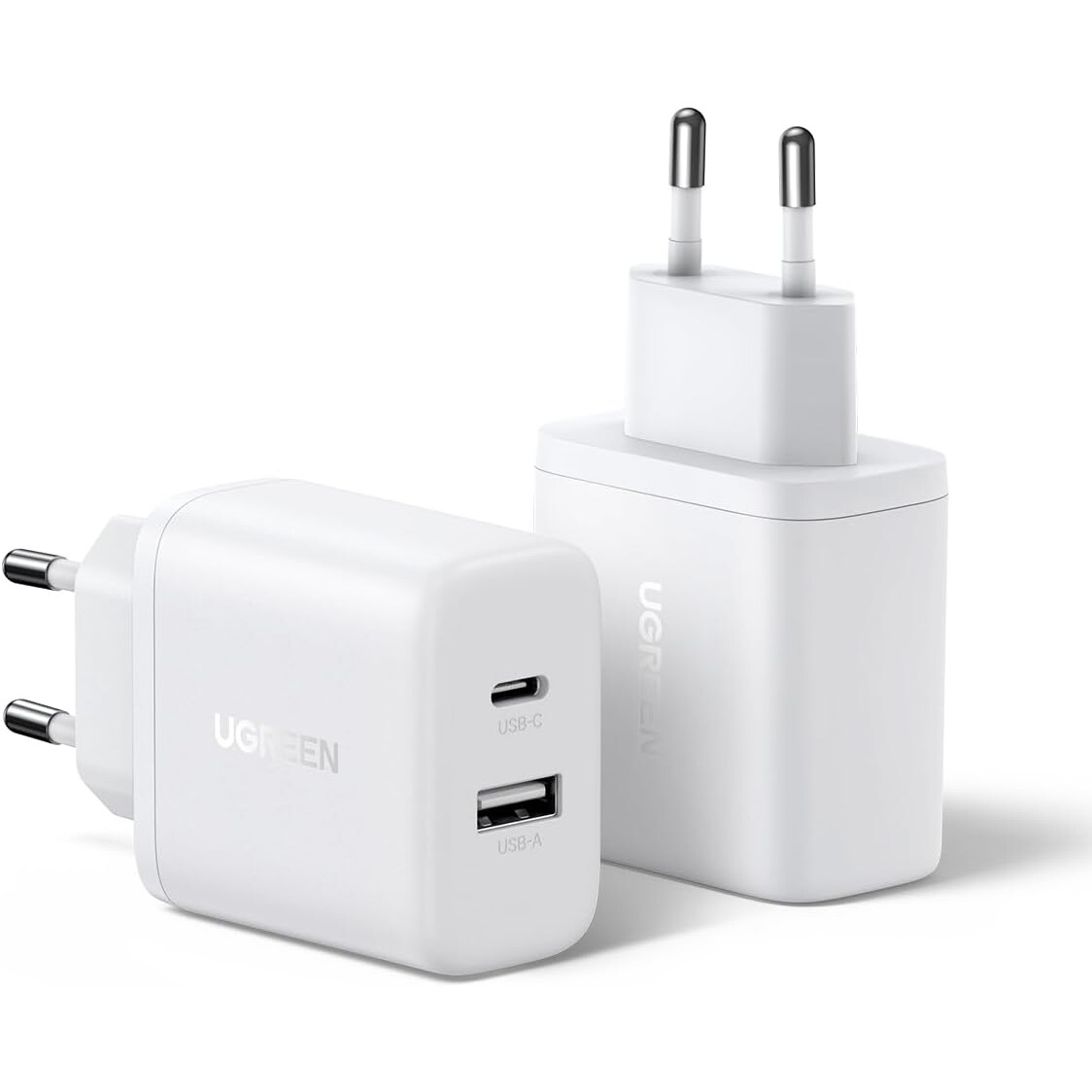 Сетевое зарядное устройство UGREEN 20W Dual White (X227) - 45310 - фото 3