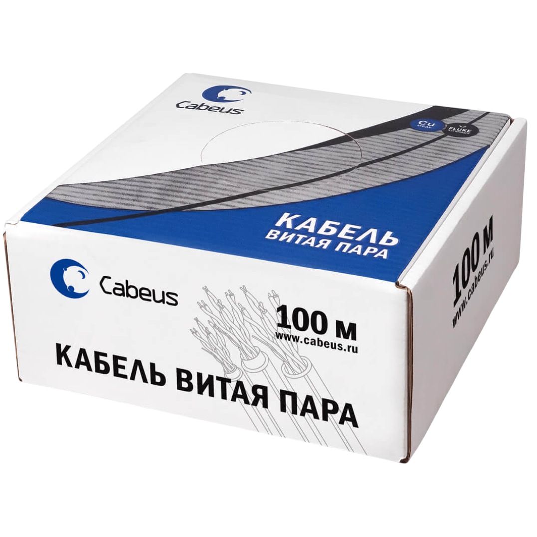 Бухта Cabeus UTP-4P-Cat.5e-SOLID-LSZH-BK-100, 100м