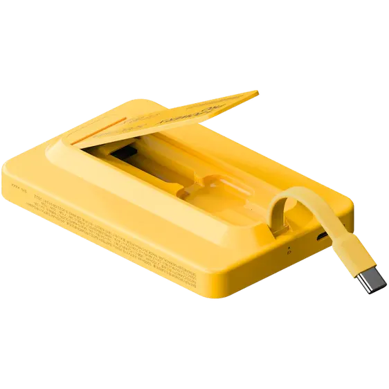 Внешний аккумулятор Momax 1-Power X Pro Magnetic Wireless Power Bank 5000mAh Yellow - IP131HKW - фото 3