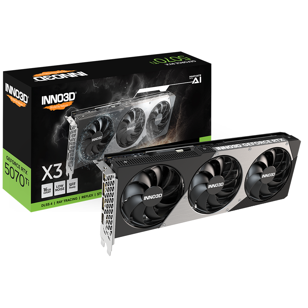 Видеокарта NVIDIA GeForce RTX 5070 Ti INNO3D X3 16Gb (N507T3-16D7-176068N) - фото 3