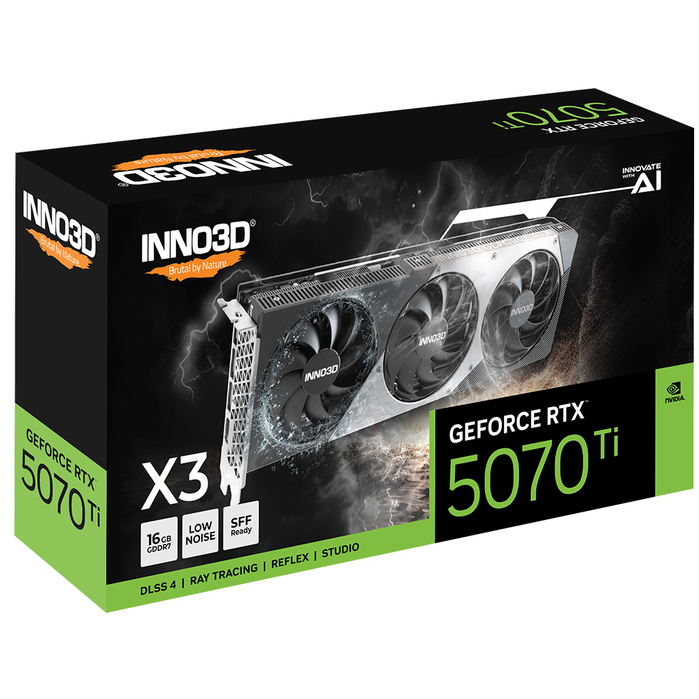 Видеокарта NVIDIA GeForce RTX 5070 Ti INNO3D X3 16Gb (N507T3-16D7-176068N) - фото 4