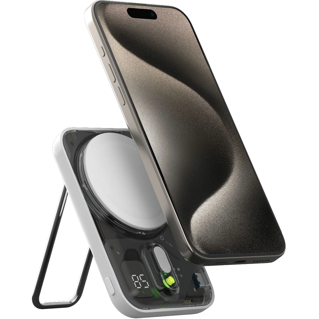 Внешний аккумулятор Momax 1-Power Flow Pro MagSafe Power Bank 5000mAh White - IP125W - фото 3