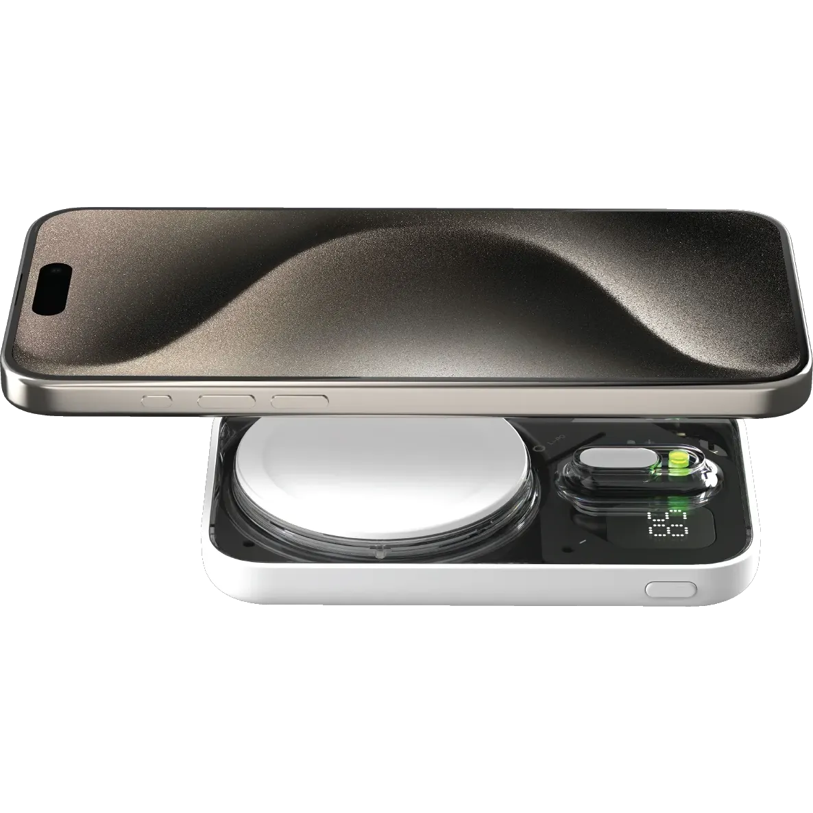 Внешний аккумулятор Momax 1-Power Flow Pro MagSafe Power Bank 5000mAh White - IP125W - фото 4