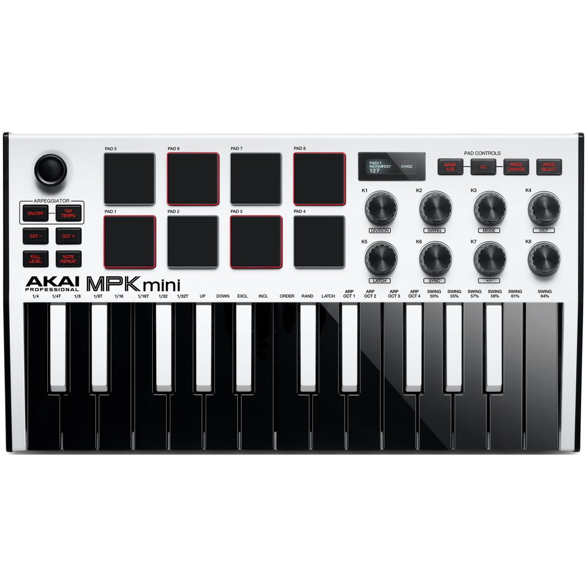 MIDI-клавиатура Akai MPK Mini MK3 White - MPKMINI3W