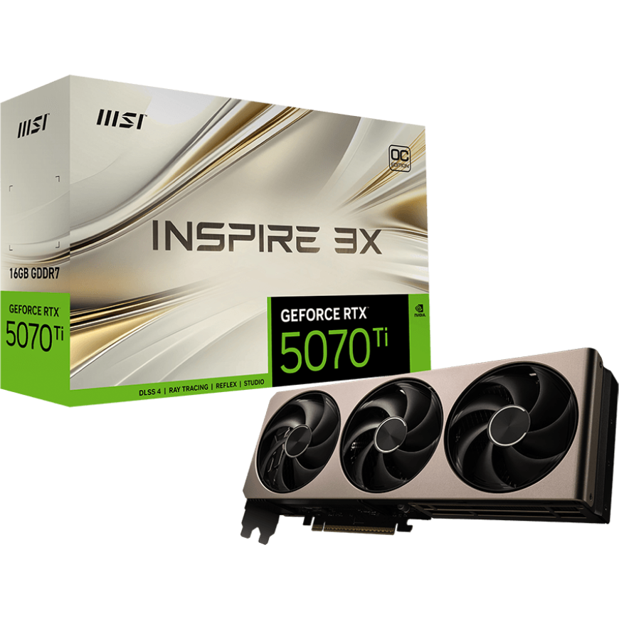 Видеокарта NVIDIA GeForce RTX 5070 Ti MSI OC 16Gb (RTX 5070 Ti 16G INSPIRE 3X OC) - фото 7
