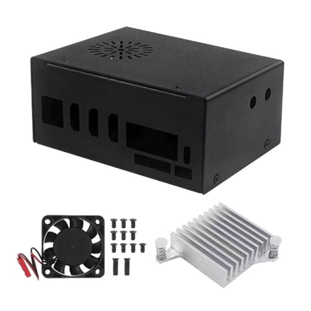 Корпус для одноплатного компьютера Orange Pi Plus Metal Case + Heatsink + Fan (YL929)